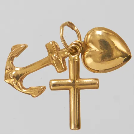Hänge, Tro, Hopp och Kärlek, 20x10,4mm, 18K Vikt: 1,1 g