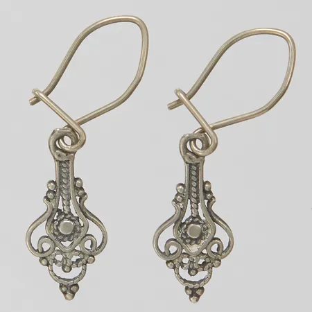 Silverörhängen, 30x8mm, krokar, 800/1000. Vikt: 1 g