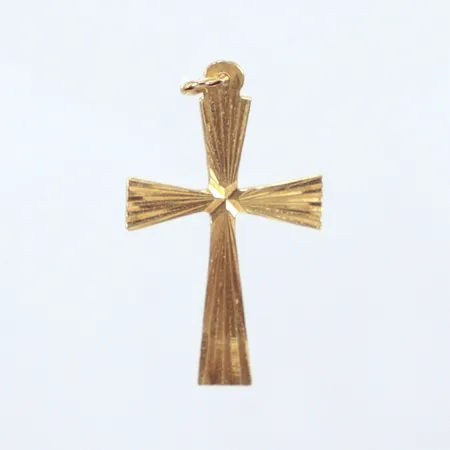 Hänge, kors, 1,5 x 3cm, 18k  Vikt: 1 g