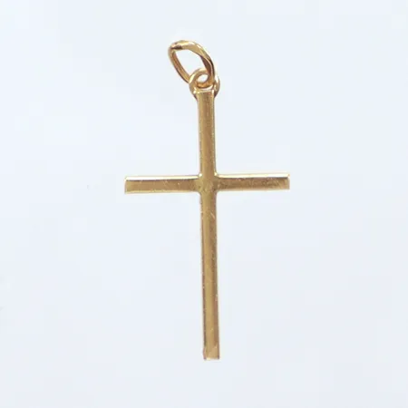 Hänge, kors, 1,5 x 2,8mm, 18k Vikt: 0,8 g