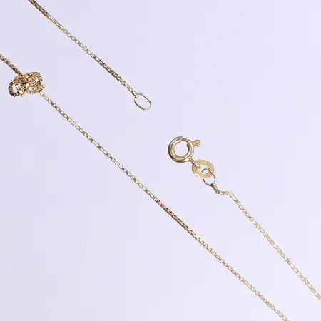 Halskedja, 44,5cm, bredd 1mm, 18K Vikt: 2,5 g