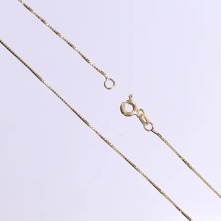 Halskedja, venezia, 37cm, bredd 1mm, 18K Vikt: 1,9 g