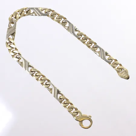 Armband, Figaro, 19,5cm, bredd 6mm, 18K Vikt: 27,6 g