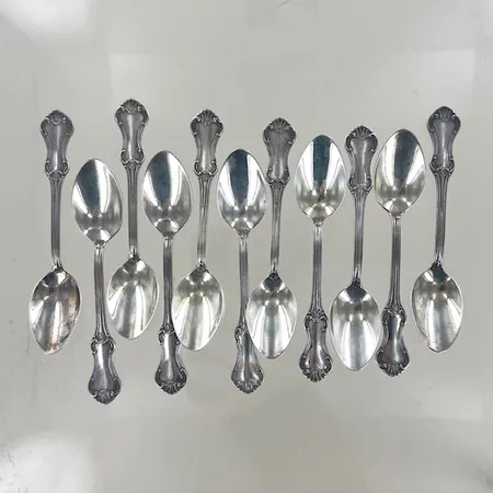 Silverskedar, längd 10,5 cm, Mema silver Vikt: 131,9 g