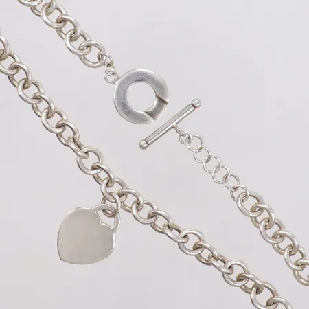 Collier, längd 40cm, bredd 8,5mm, stämplat Tiffany & Co, inga tillbehör, repor, 925/1000 silver  Vikt: 58,1 g