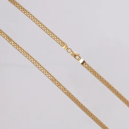 Collier, längd 39,5cm, bredd 3,8mm, 21K Vikt: 9,1 g