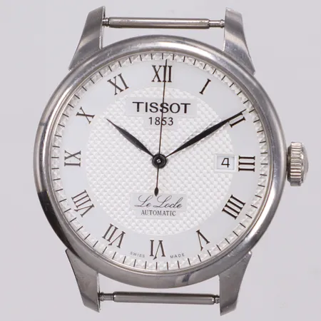 Herrur Tissot Le Locle, 39mm, automatisk, stål, datum, safirglas, ref: L164/264-1, inga tillbehör