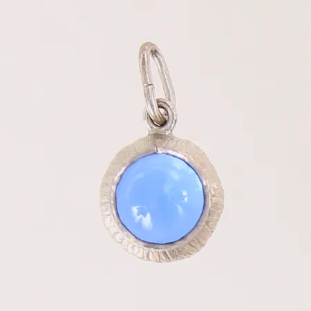 Hänge med dekor samt blå sten, 15x10mm, silver 830/1000 Vikt: 1,8 g