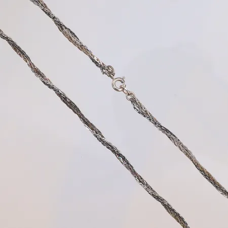 Kedja Silver tvinnad modell 80cm bredd 4mm silver 925/1000 Vikt: 20,9 g