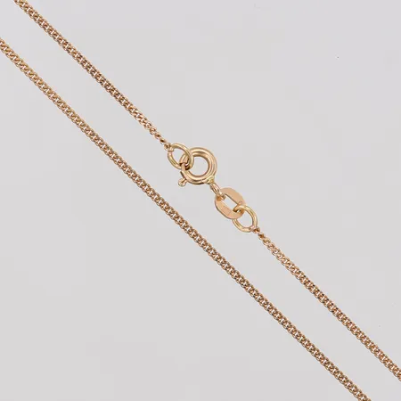 Kedja, Pansarlänk, längd 42cm, bredd 1mm, 18K guld Vikt: 2,6 g