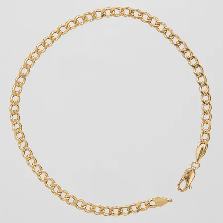 Armband, gles Pansar, längd: 21,5cm, bredd: 3,6mm, ihålig, GHA, 18K Vikt: 3,7 g