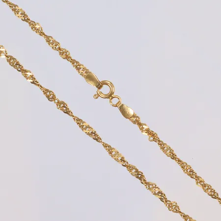 Kedja Singapore 52,5cm bredd 2mm 14K Vikt: 4,9 g