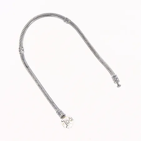 Armband Pandora, 17cm, bredd 3mm, oxiderat, silver 925/1000 Vikt: 13,8 g