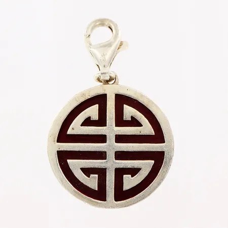 Hänge Thomas Sabo, mönster i röd emalj, 34x21mm, karbinhake, silver 925/1000 Vikt: 6,2 g
