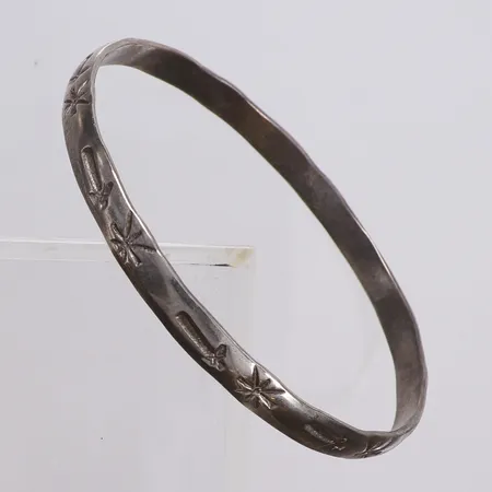 Armring med mönster, Ø70mm, bredd 6mm, Mexico 925/1000 silver Vikt: 16,6 g