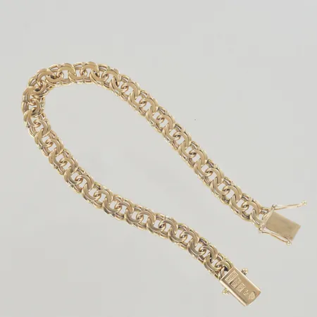 Armband bismark, längd 18,5 cm, bredd 6,5 mm, 18K  Vikt: 18,2 g