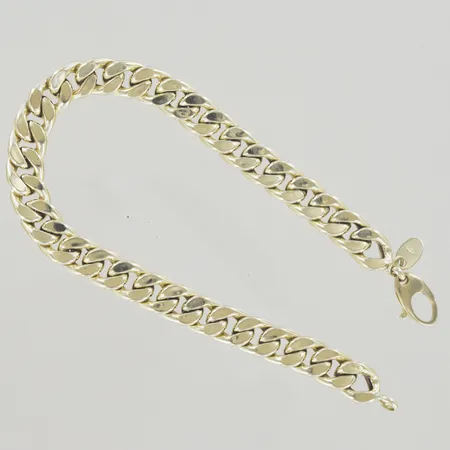 Armband pansar, längd 19 cm, bredd 7 mm, ej solid, 14K  Vikt: 6 g