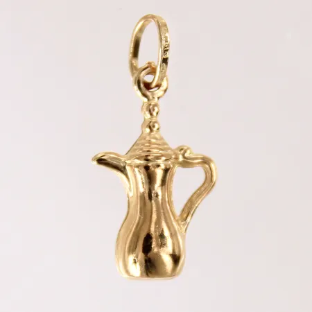 Hänge, tekanna, 26x13mm, 18K  Vikt: 1,4 g