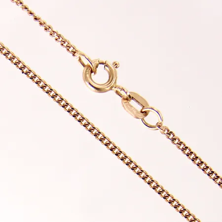Kedja Pansar, längd 38,5cm, bredd 1,5mm, 18K  Vikt: 3 g