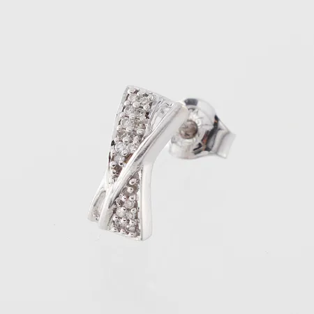 Udda Örhänge vitguld, Guldfynd AB, höjd ca 11.1 mm, 18k. Vikt: 1,1 g