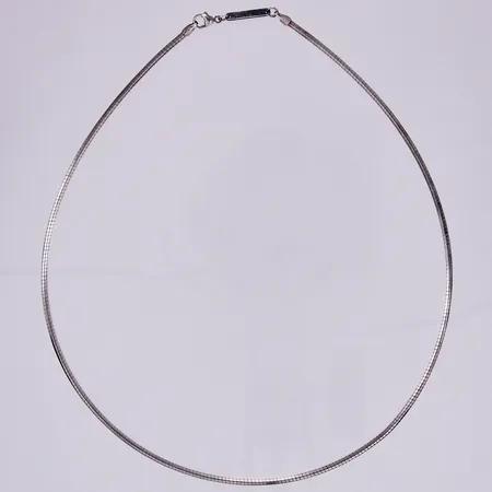 Kedja Ormlänk, halvstel, design: Marc O´Polo, längd: ca 43,5cm, bredd: ca 2mm, 925/1000 silver  Vikt: 11,7 g