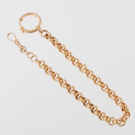 Klockkedja ärtlänk, längd 26.5 cm, 18k. Vikt: 18,2 g