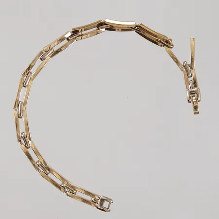 Armband, halvstelt, 19cm, bredd 5,6mm, länk av/trasig, GHA, 18K,  Vikt: 8 g