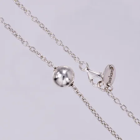 Collier, längd: ca 40cm, bredd: ca 2-10mm, Sahara, 925/1000, silver Vikt: 6,3 g