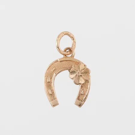 Berlock "Hästsko", höjd utan ögla ca 10mm, 18k Vikt: 0,3 g
