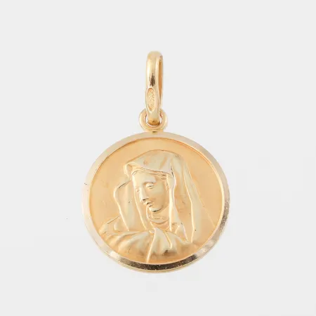 Hänge "Madonnabild", Ø 13,9mm, 18k Vikt: 2,1 g