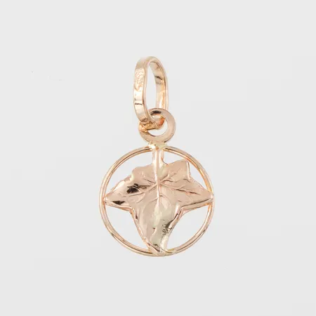 Berlock "Löv", Ø 10,5mm, 18k Vikt: 0,5 g