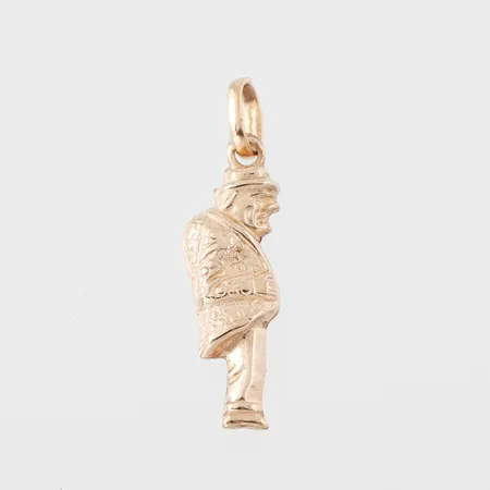 Berlock "Lucky Gobbo Hunchback Charm", höjd utan ögla 19mm, 18k  Vikt: 0,9 g