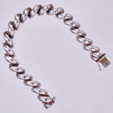 Armband, längd: ca 18cm, bredd: ca 10mm, 925/1000 silver  Vikt: 29,3 g