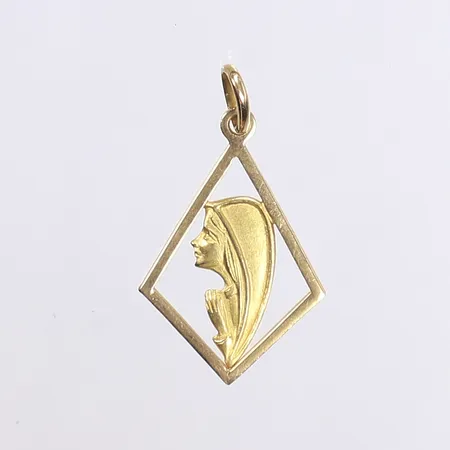 Hänge, Maria, 34x18mm, tillv. Costa Mario, 1960-tal, Vicenza, 18K Vikt: 2,1 g