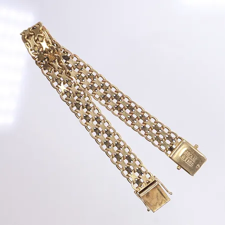 Armband X-länk, 21,5cm, bredd 11mm, tillv. Jo'Ans, 18K Vikt: 31,5 g