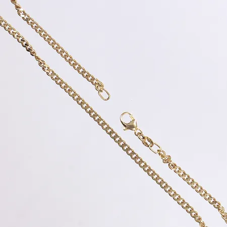 Halskedja pansarlänk, 51cm, bredd 2,5mm, 18K Vikt: 9,2 g