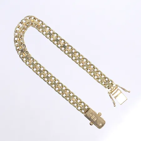 Armband X-länk, 18cm, bredd 7,5mm, 18K Vikt: 16,7 g