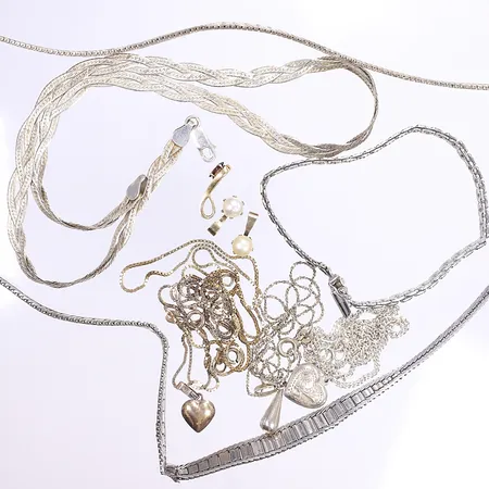 diverse silver, skadat, defekt, 830/1000 silver Vikt: 56,8 g