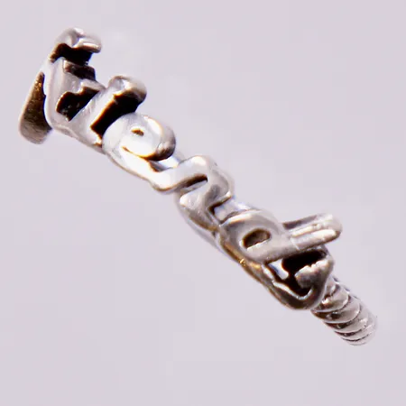 Ring med texten Friends, stl: 15½, bredd: ca 1-6mm, 925/1000 silver  Vikt: 1,4 g
