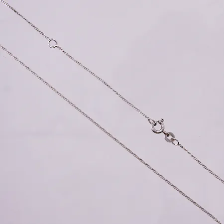 Kedja pansar, längd  ca: 46cm justerbar, bredd ca: 1mm, 925/1000, silver Vikt: 1,4 g