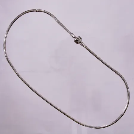 Kedja ormlänk, Pandora, längd: ca 45cm, bredd: ca2mm, 925/1000, silver, vikt : 30,5g Vikt: 30,5 g