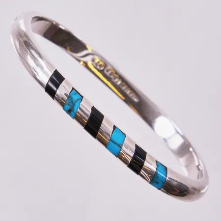 Armring, öppningsbar, med färgade stenar, Ø ca 4,7-6,2cm, bredd: ca 5,5mm, Mexico, 925/1000 silver  Vikt: 35,5 g