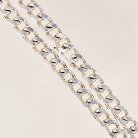 Kedja Pansar, längd 45,5cm, bredd 8,7mm, silver 830/1000 Vikt: 80,2 g