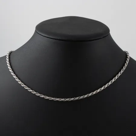 Collier Cordell, längd 45cm, bredd 3,2mm, silver  Vikt: 15,8 g
