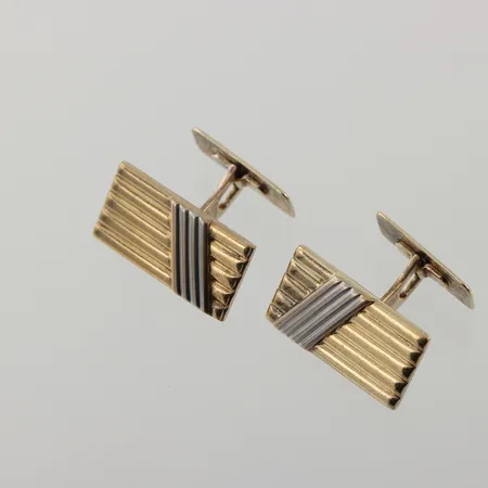 Manschettknappar paret, Guldfynd AB, ca 20x11 mm, silver. Vikt: 6,1 g