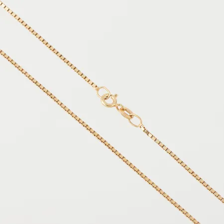Collier Venezia, längd 50 cm, bredd 1.2 mm, 14k. Vikt: 5,3 g