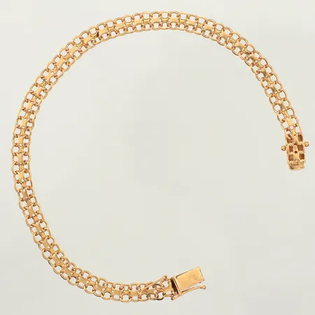 Armband X-länk, längd 19,5cm, bredd 5,2mm, 18K  Vikt: 7,6 g