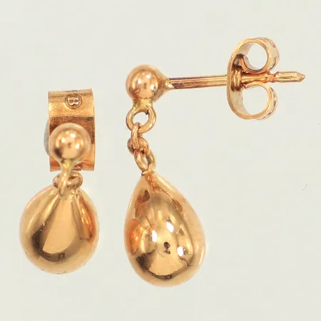 Ett par örhängen, längd ca 16mm, bredd ca 6mm, 18K Vikt: 1,7 g
