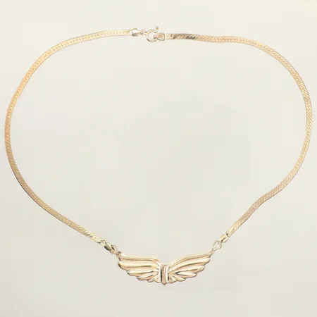 Collier med integrerat hänge, längd ca 40cm, bredd ca 3-13mm, 925/1000 silver Vikt: 10,9 g