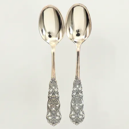 Två moccaskedar, modell: 203, längd ca 10cm, Th. Marthinsen, Norge, 830/1000 silver Vikt: 15 g